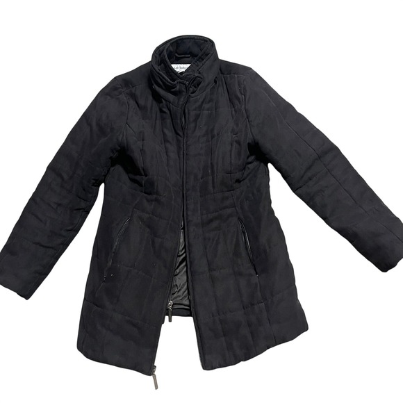 Liz Claiborne Jackets & Blazers - Liz Claiborne Women's Black Quilted Puffer Jacket Coat Full Zip Mock‎ Neck L